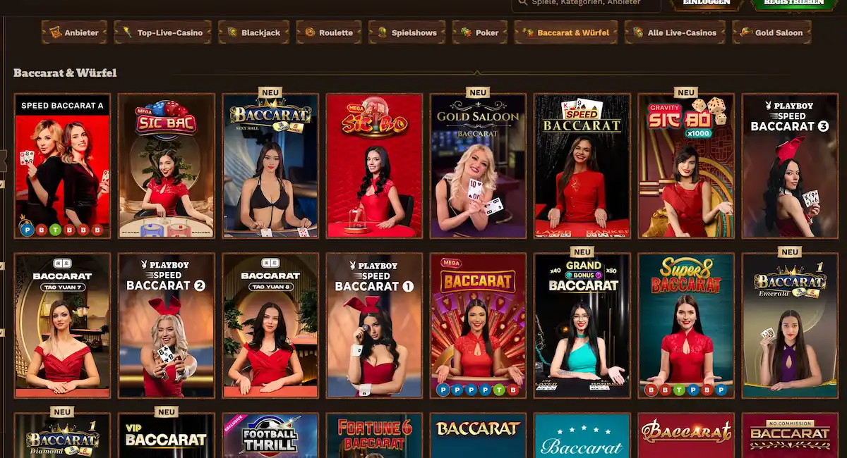 Live-Baccarat im mobilen Browser bei FatPirate