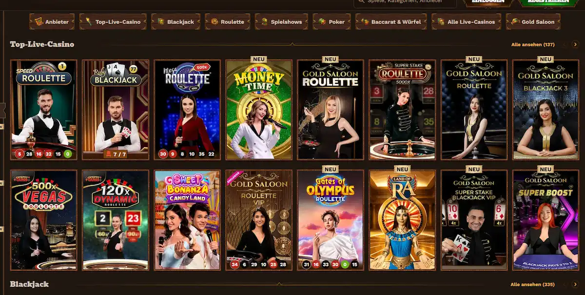 Live-Casino-Tische bei FatPirate mit echten Croupiers