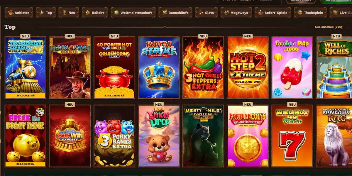 Slot-Bibliothek im FatPirate Casino mit Video-Slots